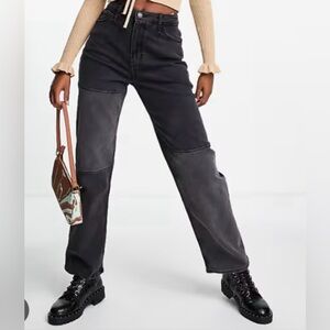 Hollister Ultra High Rise Dad Jeans Patchwork Size 1